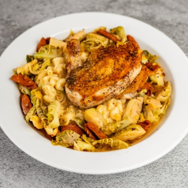 Harry O’s Pan Roasted Free Range Chicken.