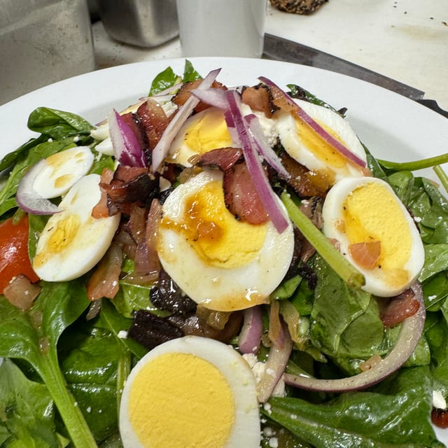 Warm Spinach Salad.