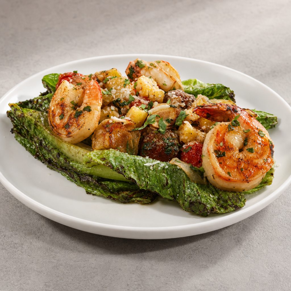 Grilled Romaine Salad.