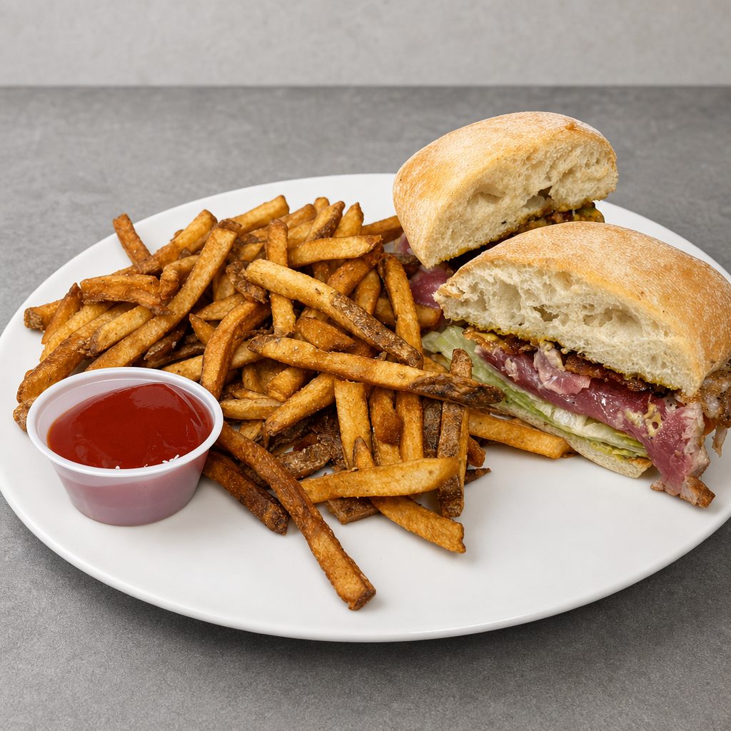 Seared Tuna BLT Sandwich.
