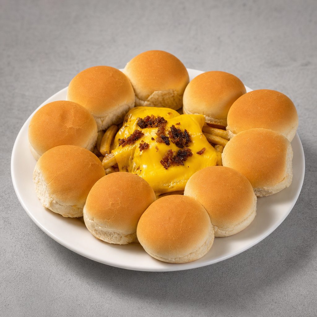 10 Sliders and Cheese Fries.