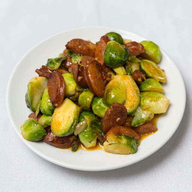 Chorizo Brussel Sprouts.