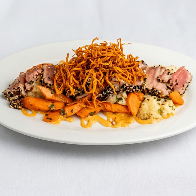 Pan Seared Tuna Steak.