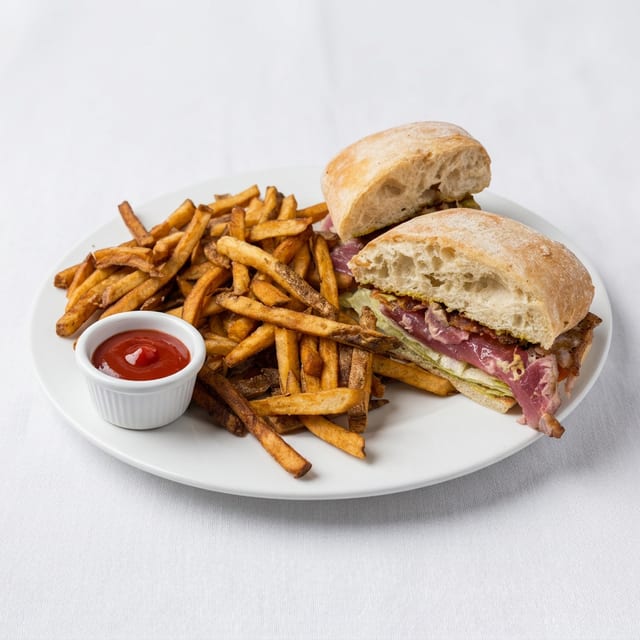 Seared Tuna BLT Sandwich.