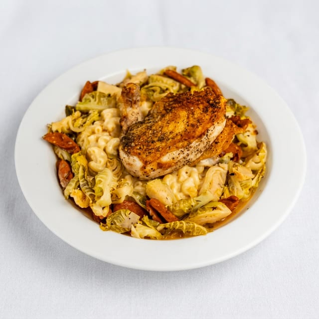 Harry O’s Pan Roasted Free Range Chicken.