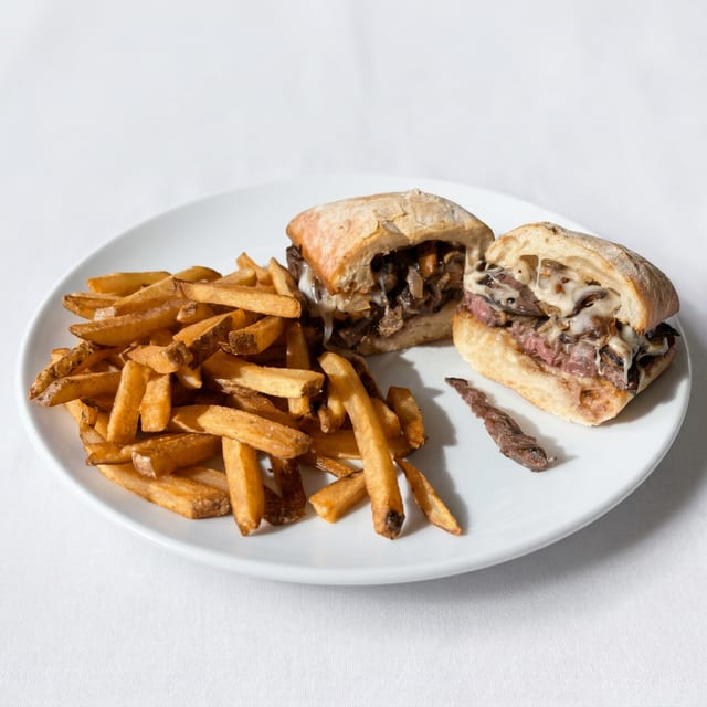 Sliced Steak Melt Sandwich.