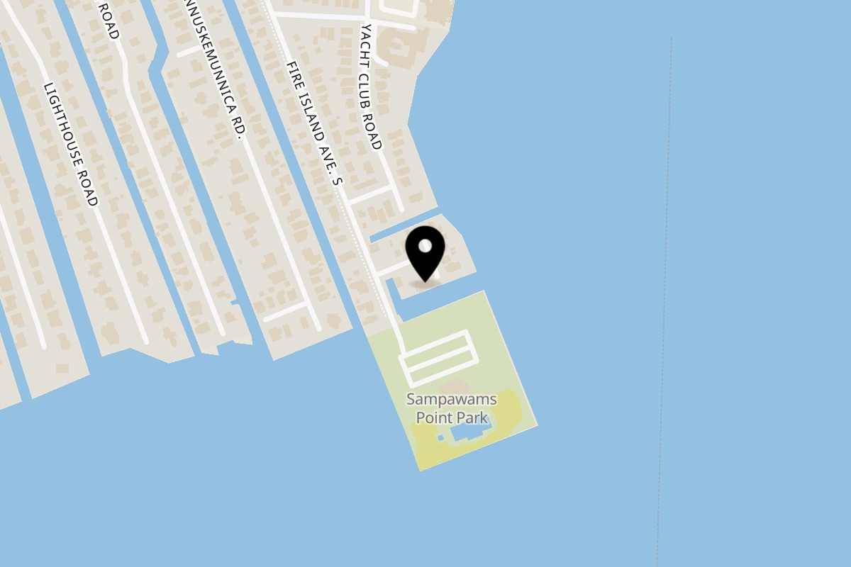 Map showing the location of Tres Palms on 16 East Ct in Babylon